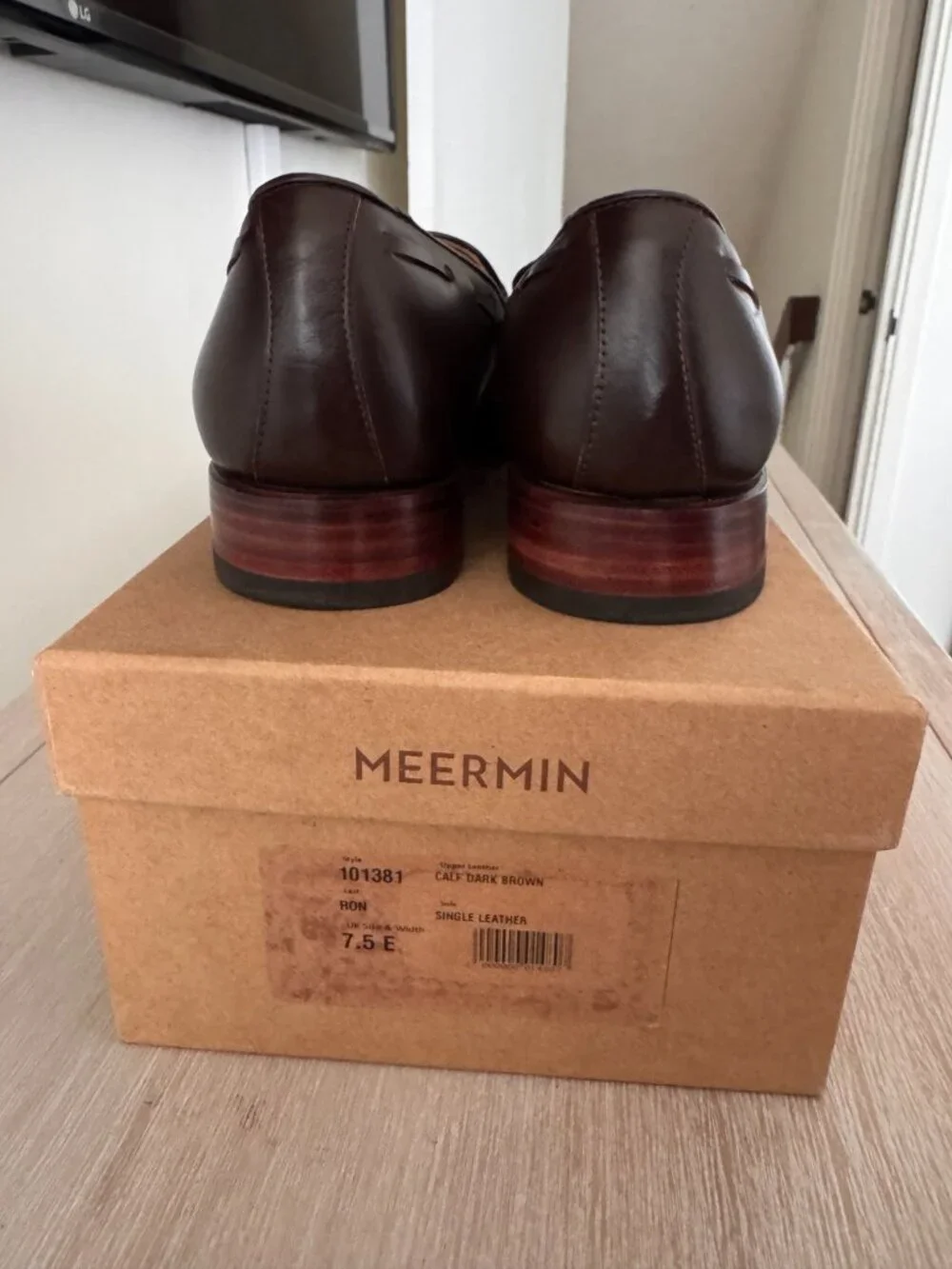 Meermin 101381 Brown Calf Tassel Loafers 8.5